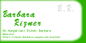 barbara rizner business card